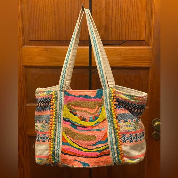 America & Beyond Daphne Embellished Tote & Half Moon Clutch - Picture 8 of 8